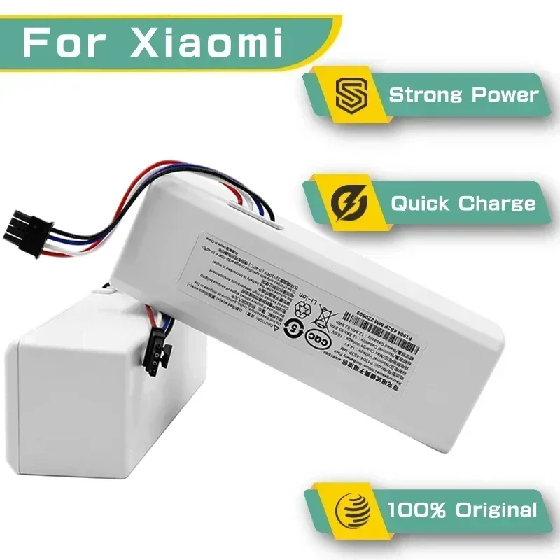 

100% Original Replacement Battery For Xiaomi Robot 1C P1904-4S1P-MM Mijia STYTJ01ZHM Vacuum Cleaner Sweeping Mopping Robot G1