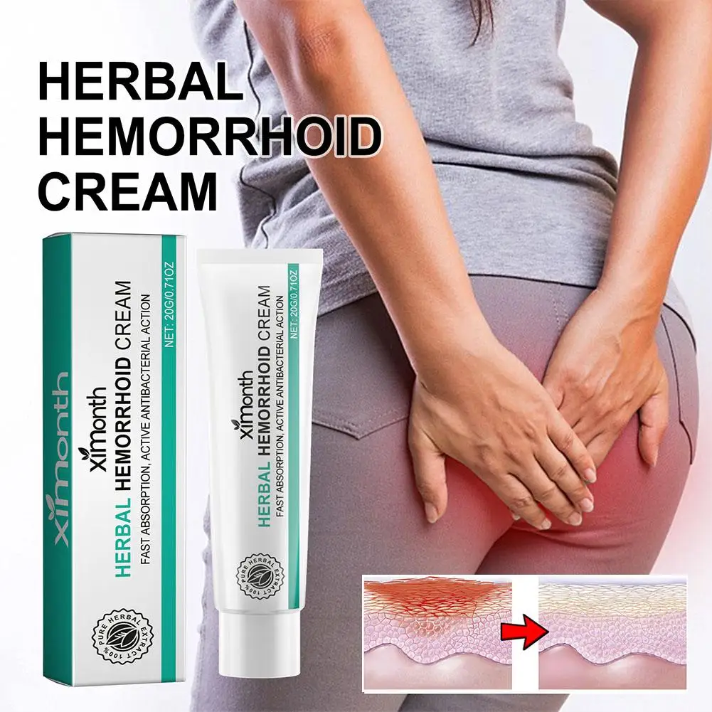 Hemorrhoids Ointment for Pain Swelling Bleeding Relief Herbal Cream for Internal & External Piles Therapy