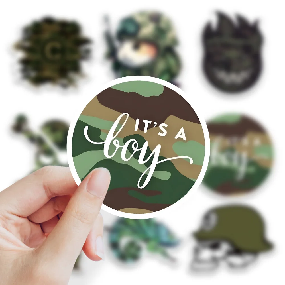 

10/30/50 шт., камуфляжные наклейки для ноутбука