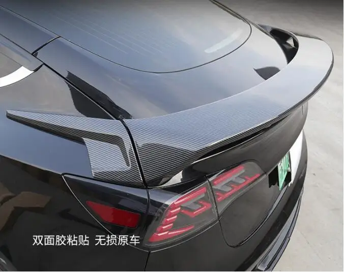 For Tesla Model 3 2019 20212022 GT Style Spoiler Suitable High Quality Real  Matte Carbon Fiber Rear Spoiler Trunk Lid Auto Parts