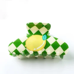 Plaid Cartoon Fruit Hair Claw Clip - Harajuku Retro Style Versatile Accessory (A)