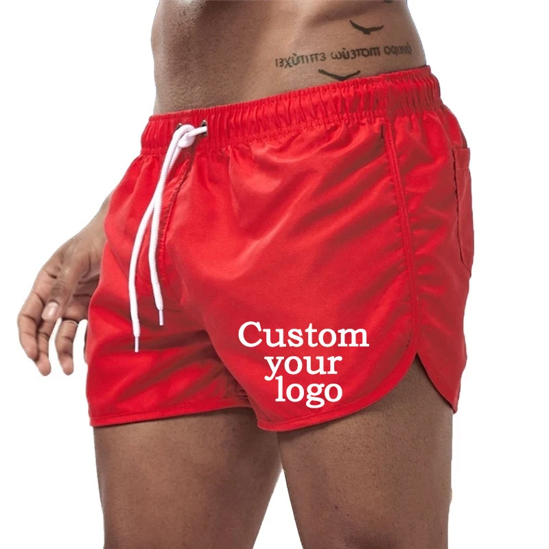 Summer Quick-Dry Shorts Men Swimwear Beach Shorts Pocket   Beach Shorts Customize your logo 4