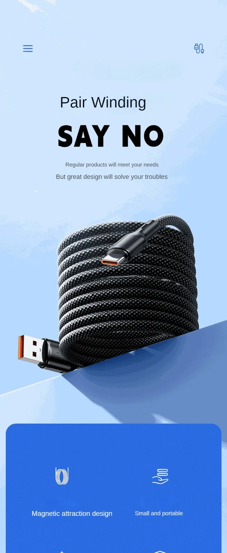 Magnetic TYPE-C Cable