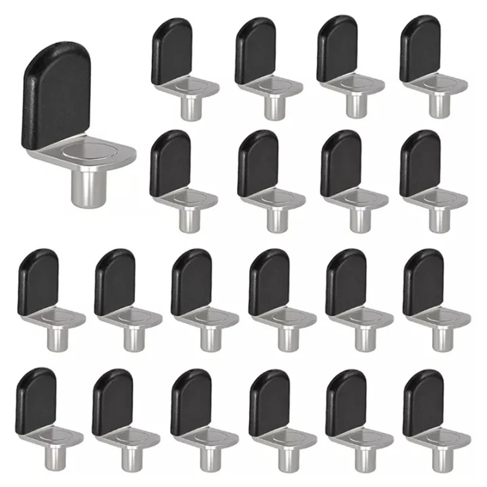 20Pcs Shelf Brackets Support Studs Pegs Pin Shelves Seperator Fixed Cupboard Furniture