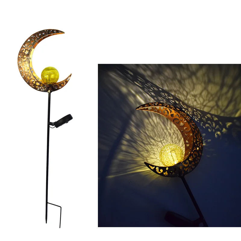 Garden Solar Light Landscape Led Yard Fairy and Moon Nightlamp  Statues Path Lawn Outdoor Courtyard Lamp Decoration Waterproof solar pathway lights