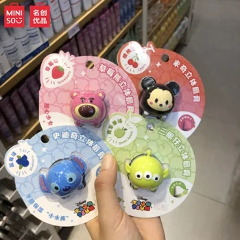 미니소 디즈니 애니메이션 스티치 미키 마우스 보습 립밤 베이스, 보습 갈라짐 방지 립 케어 립스틱, 립 라인 라이트닝