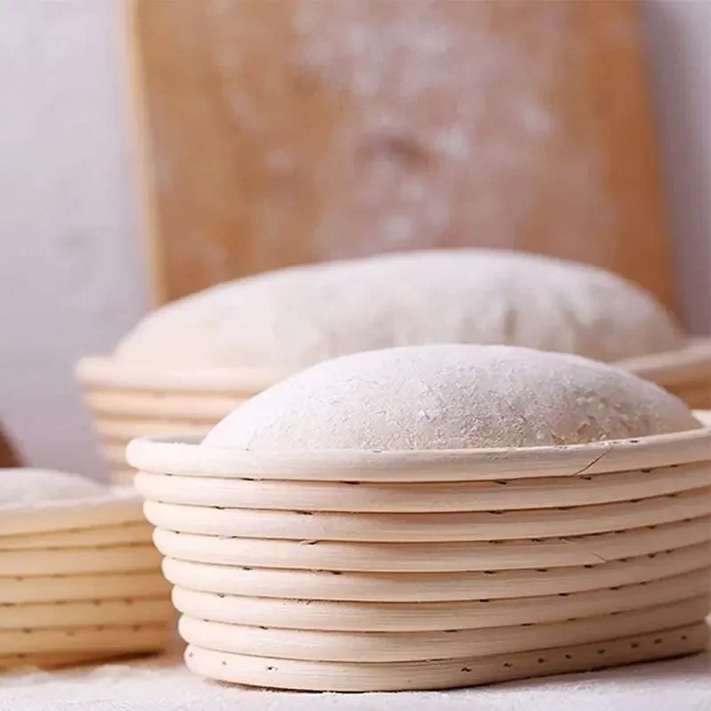 Rattan Bread Proofing Basket Natural Oval Rattan Wicker Dough Fermentation Sourdough Banneton Bread Basket