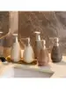 Creative Retro Style Ceramic Push-Type Soap Dispenser With Pump,  Hand Soap Bottle, Suitable For Bathrooms Kitchens And Toilets 2
