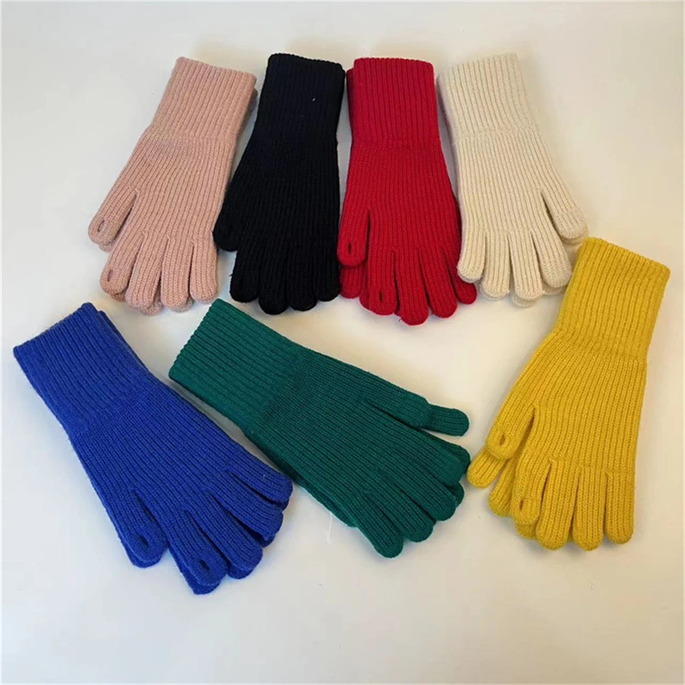 

Зимний шерстяной обогреватель на полных пальцах, фотозащищенный трикотажный рукавица с открытой апертурой для пальцев, аксессуары для одежды