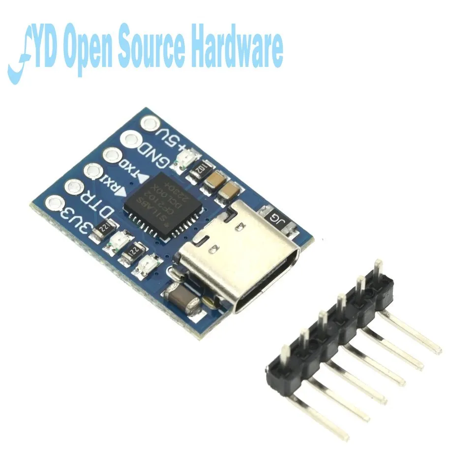 CP2102 USB To UART TTL Serial Converter Module | Micro USB | 6-Pin | Replaces FT232