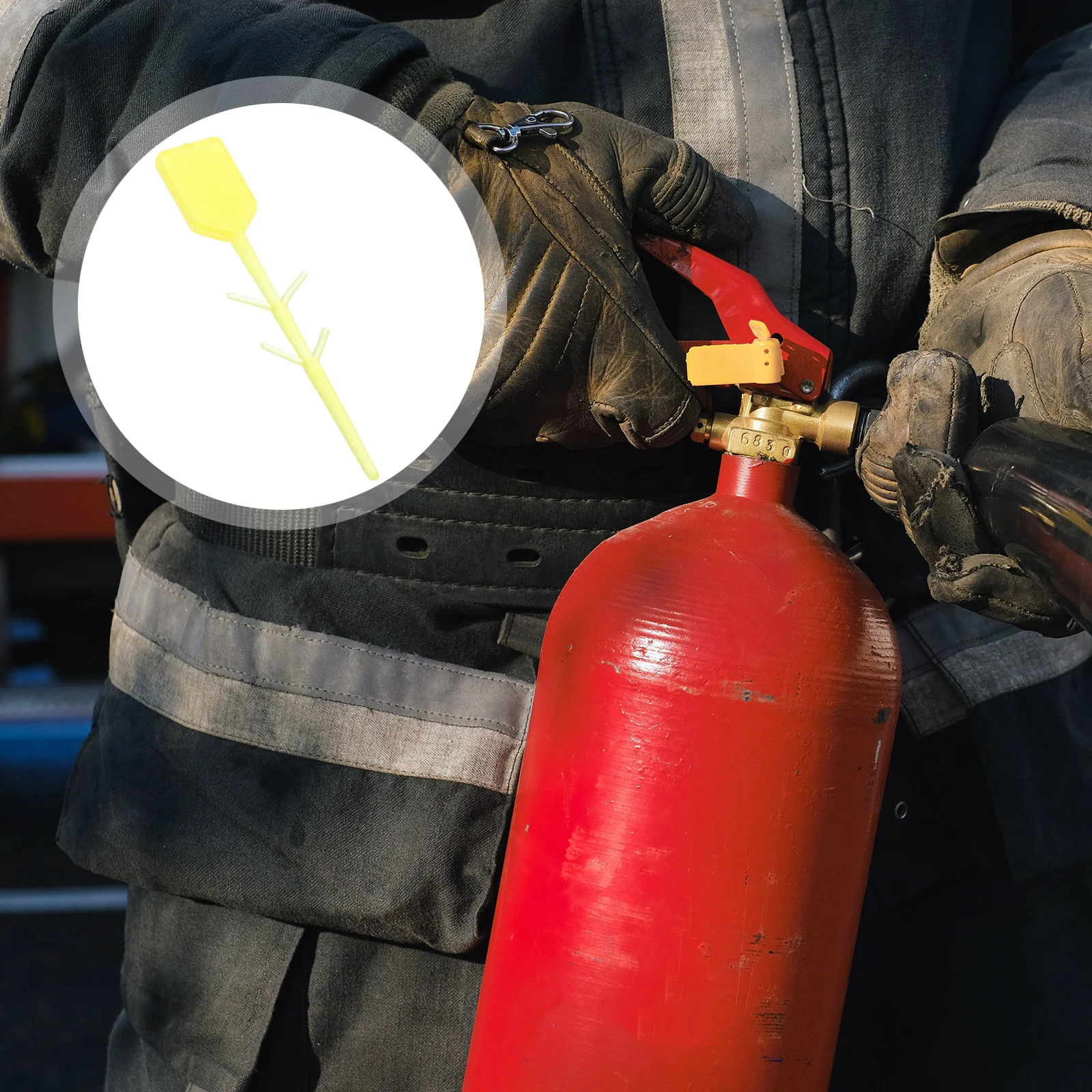 2000pcs Fire Extinguisher Security Seal Yellow Plastic Firefighting Equipment Safety Pin Fire Protection Supplies