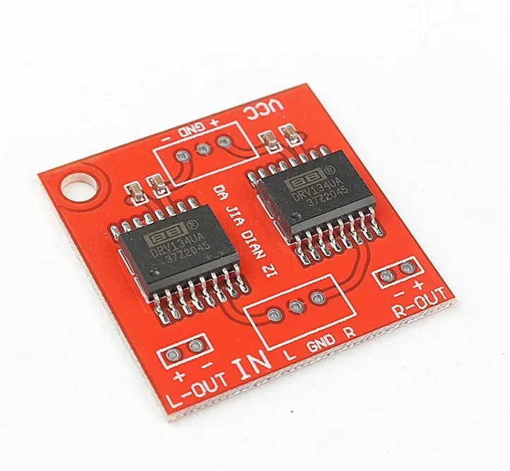 Dual Channel DRV134 Unbalanced To Balance Board Use For Balanced Input Power Amplifier Board