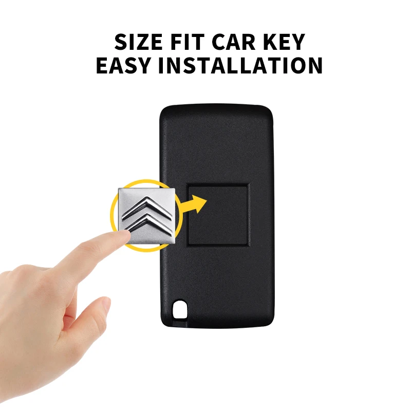 Car Stickers Car Accessories Car Emblem Stickers 16mm Aluminum Car Key Shell Sticker Badge Decals For Citroen C4 C1 C5 C3 C6 C5 C8 DS C-ELYSEE VTS C4l Xantia DS3 C8