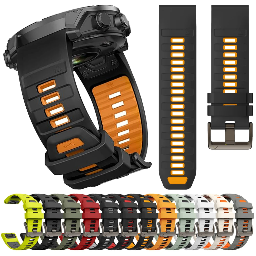 Premium QuickFit Silicone Strap, 22/26mm, High-Quality Watchband Bracelet