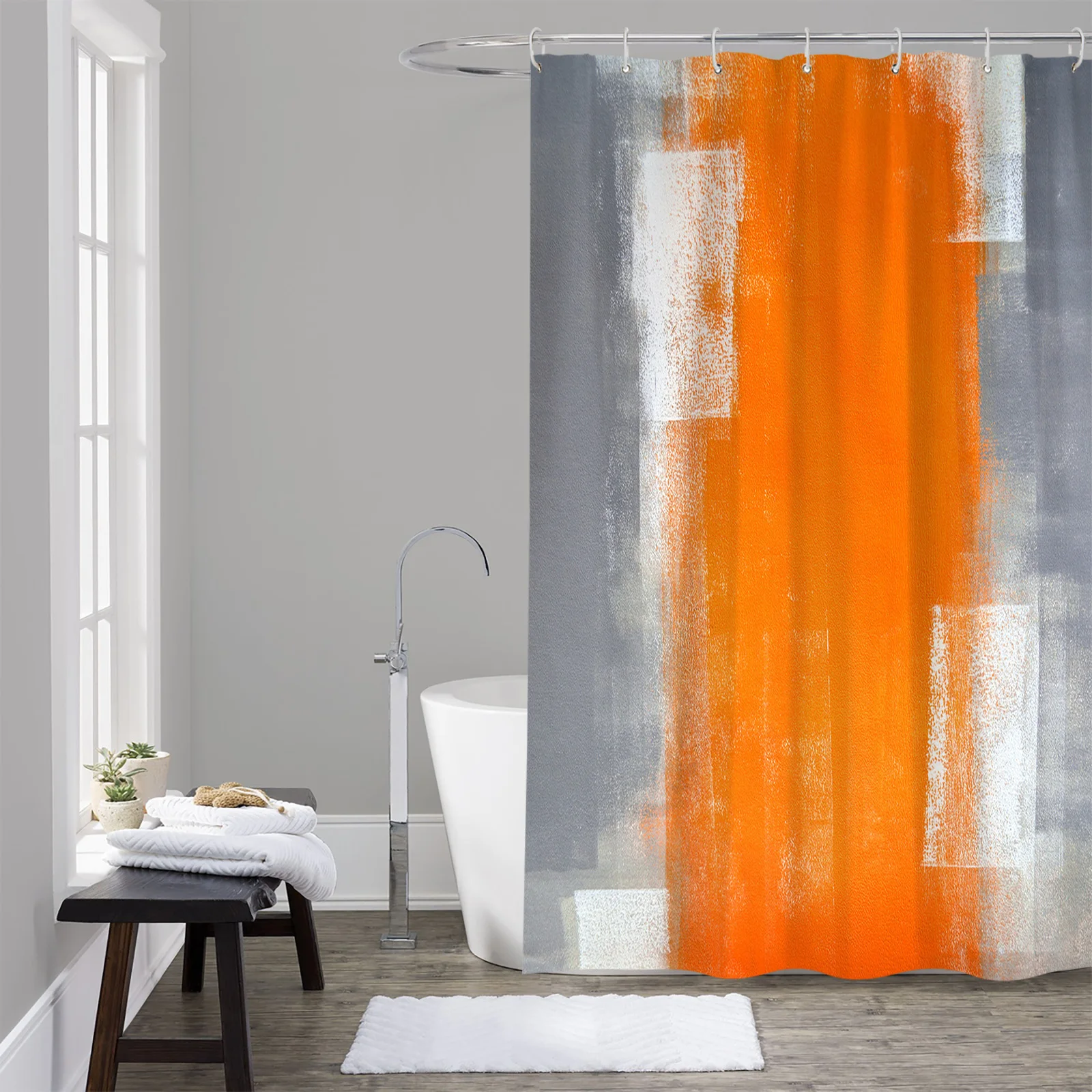 Cortina de Ducha Grafiti Naranja Cortina de Baño Tela Impermeable Antimoho  y Lavables Divertida Poliester Cortina Baño para Bañera y Ducha con 12  Anillos de Cortina, Cortina Ducha 220x220 cm : 