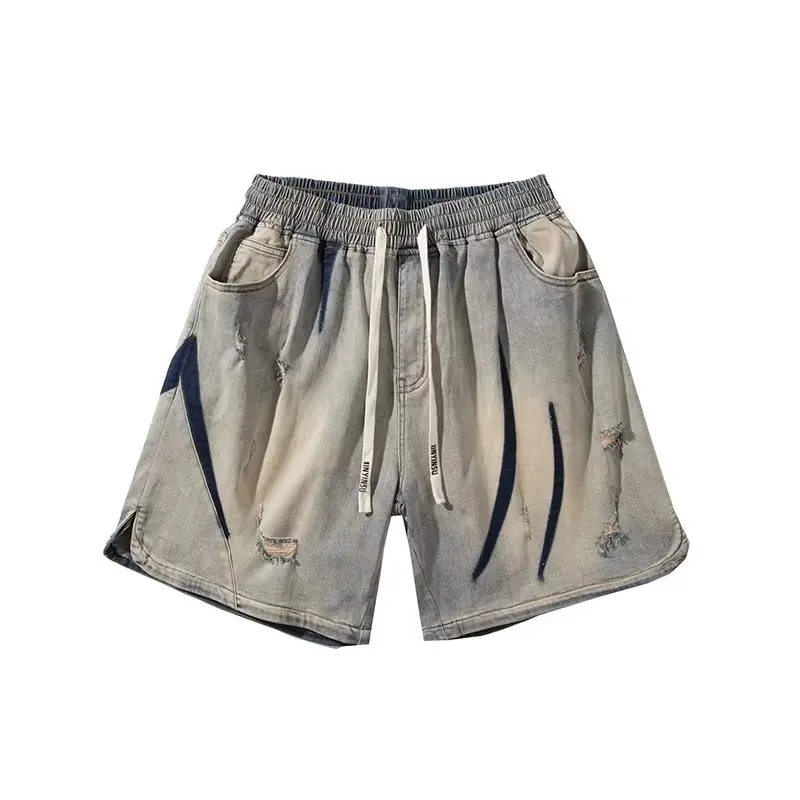 

Summer Men's Jean Shorts Korean High-quality Twill Shorts Sports Pants Retro trend Men's Clothing 2023 Durable and Non Fading