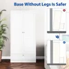 Metal Armoire Wardrobe Closet with  Wardrobe Cabinet with Drawers and Hanging Rail Metal Closet with Adjustable Shel 6