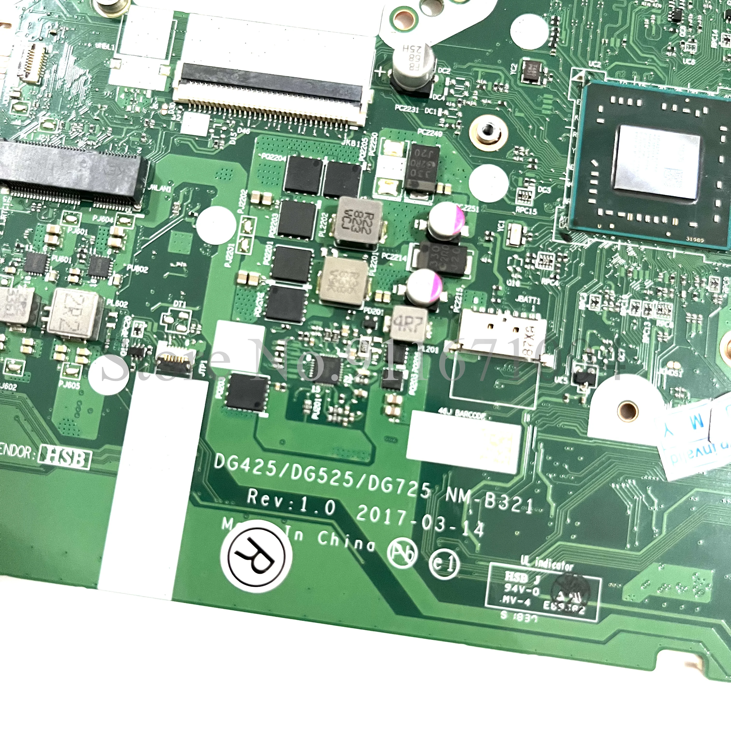 Placa-mãe Portátil para Lenovo Ideapad Cpu Mainboard 32015ast 330-15ast 320-17ast w e2 a4 a6 a9 Ddr4 Dg425 Dg525 Dg725 Nm-b321 - Imagem 4