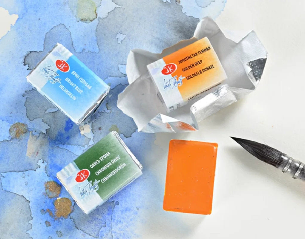 Russian White Night Solid Block Watercolor Paint Portable Professional Painting akwarela Full Color Art Supplies Student Supplie watercolor painting set watercolor paint watercolor pigment