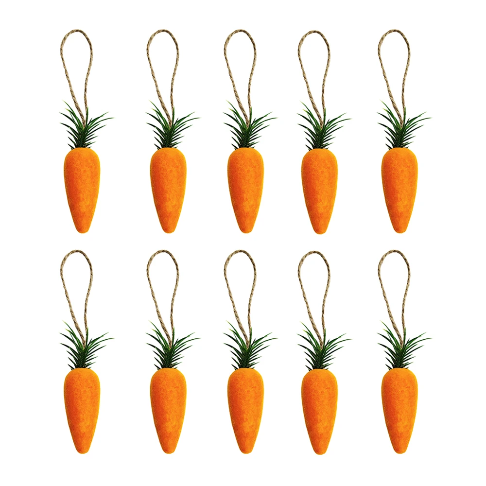 10 Stück Osterdekoration Simulierte Karotten Künstliche Mini-Schaumstoff-Gemüsekarotten Oster-Ornament Heimdekoration Geschenk – Detail 2