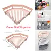 Suction Wall Triangular Shower Caddy Shelf Bathroom Corner Bath Rack Storage Holder Organizer Shelves 2