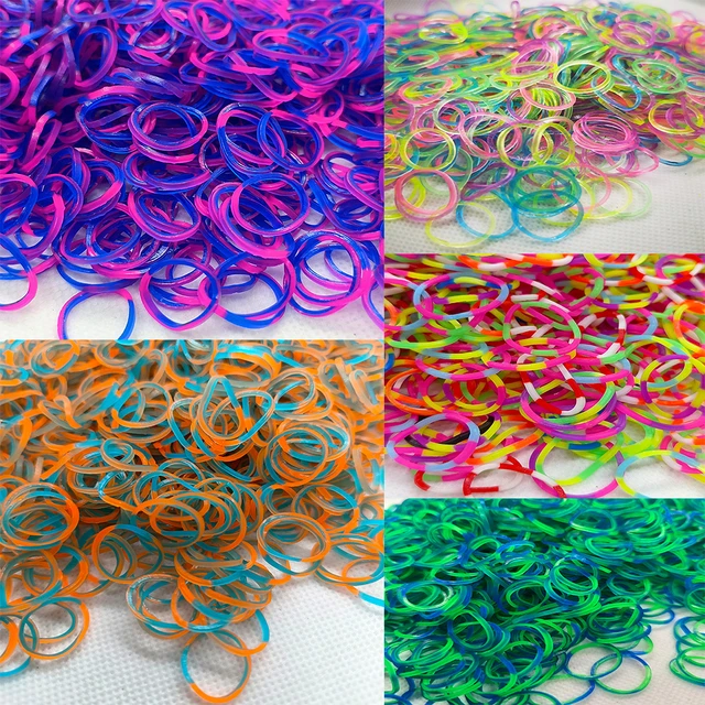 600 Pcs Refill Loom Rubber Bands Bracelet for Kids or Hair Rainbow