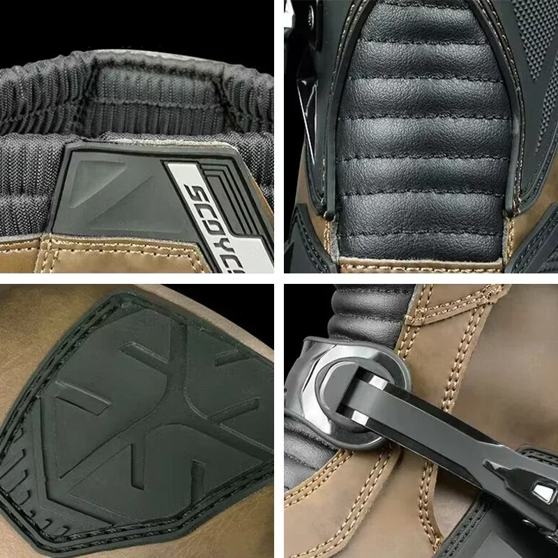 Motorcycle Riding Men Boots Waterproof Motocross Cycling Off-Road Racing Anti-drop Breathable Equipment