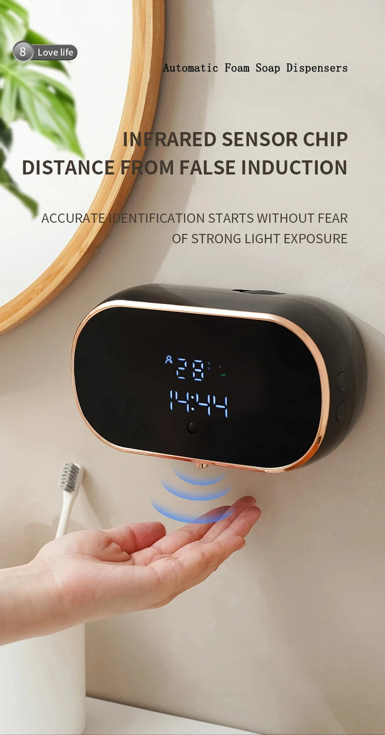 Automatic Foam Soap Dispensers For Bathroom Smart Washing Hand Machine With USB Charging Two Colors with ABS Material soap dispenser,foaming soap dispenser