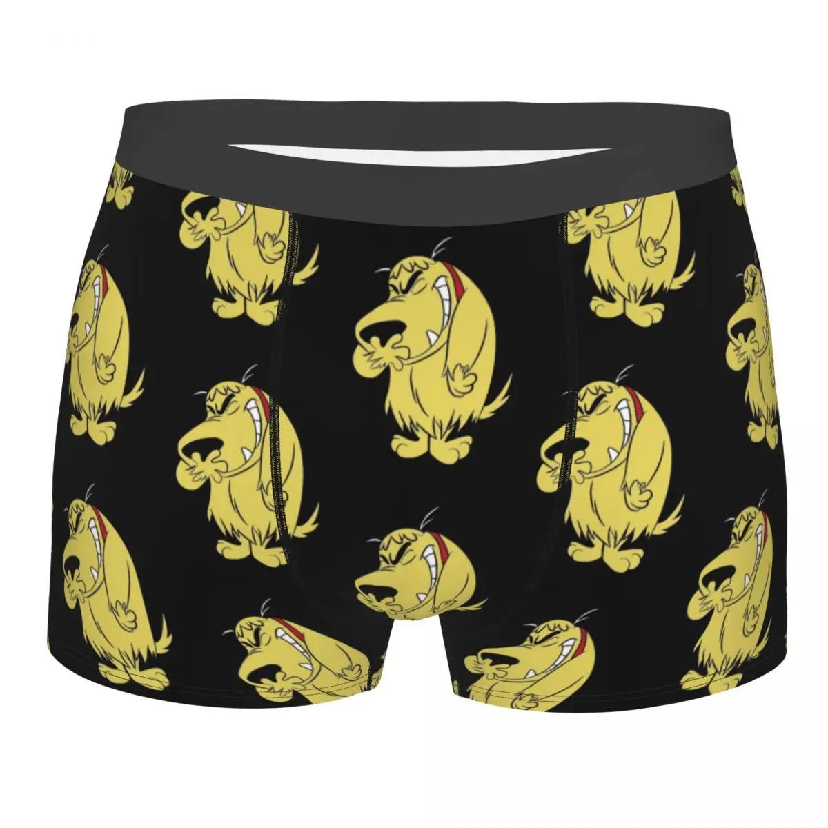 Mutley Cartoon Laughing Ride Dog Men Boxer Slip Mutande Regali Di Compleanno Di Alta Qualità Altamente Traspiranti
