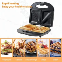 Sandwich Maker Grilled Cheese Machine Tuna,European Household Double Sided Heating Sandwich Maker EU Plug 2
