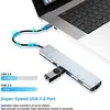 8in1 USB C HUB Type C Splitter 4K Thunderbolt 3 Docking Station Laptop Adapter For Macbook Air M1 iPad Pro RJ45 HDMI Computer 4