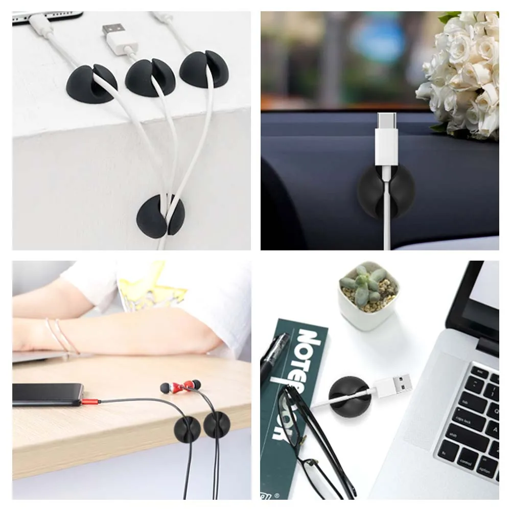 5/10/20Pcs Car Wire Tie Clip Fixer Organizer Black Clamp Cord Cable Line Holder Computer USB Line Fastener Auto Home Accessories 6 5/10/20Pcs Car Wire Tie Clip Fixer Organizer Black Clamp Cord Cable Line Holder Computer USB Line Fastener Auto Home Accessories 6