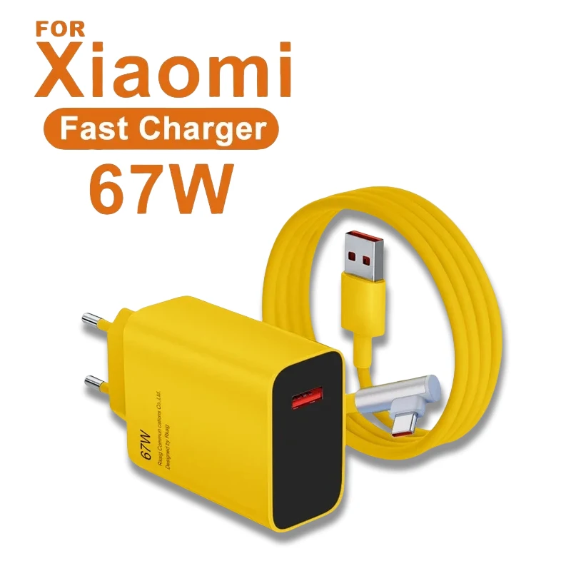 Fast Charger 67W USB A To Type C Quick Charging Phone Cable For Xiaomi 14 13 12 11 Pro Ultra Lite Redmi Note 12 Accessories