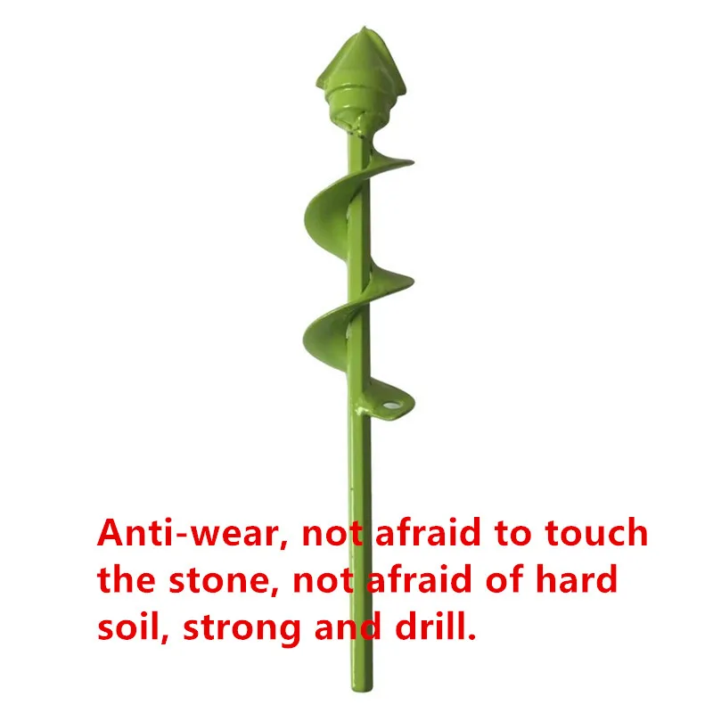 2019 New Durable Garden Alloy Drill Bit Shed Planting Spiral Leaf Small Drilling Earth Drill 2