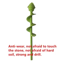 2019 New Durable Garden Alloy Drill Bit Shed Planting Spiral Leaf Small Drilling Earth Drill 2