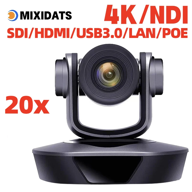 4K PTZ camera 10x 20x zoom HDMI,SDI,LAN,USB,NDI,POE,60FPS,30FPS Video conference camera Supporting church live broadcast