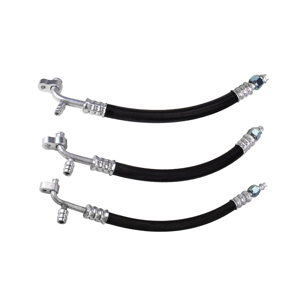 #6 #8 #10 Thick-wall A/C Hose Assembly R134a 90&deg; Barb Fitting Nut with Service Port Compressor Radiator Hose AC Gas Pipe