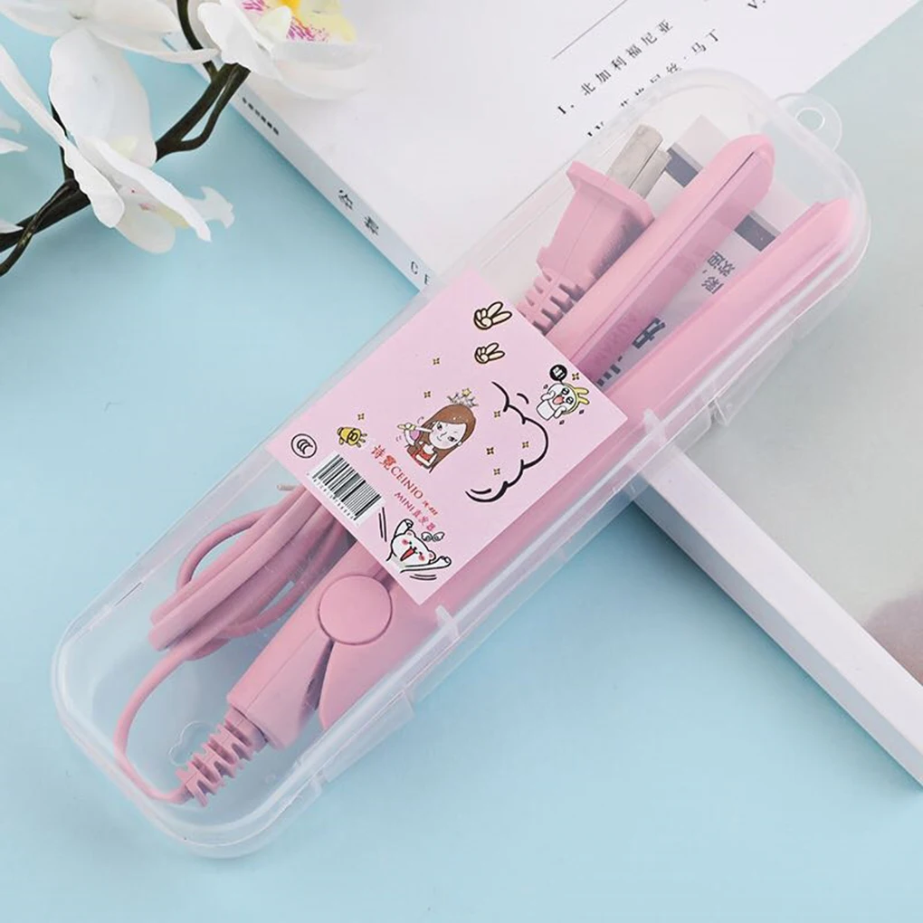 20W 2-in-1 Mini Ceramic Hair Straightener Curler Brush Curling Iron Wand Hair Beauty Tool US Plug ynd 1200d 1500w desktop mini electric heater ptc ceramic space heater remote control touch screen 3 gear adjustment uk plug