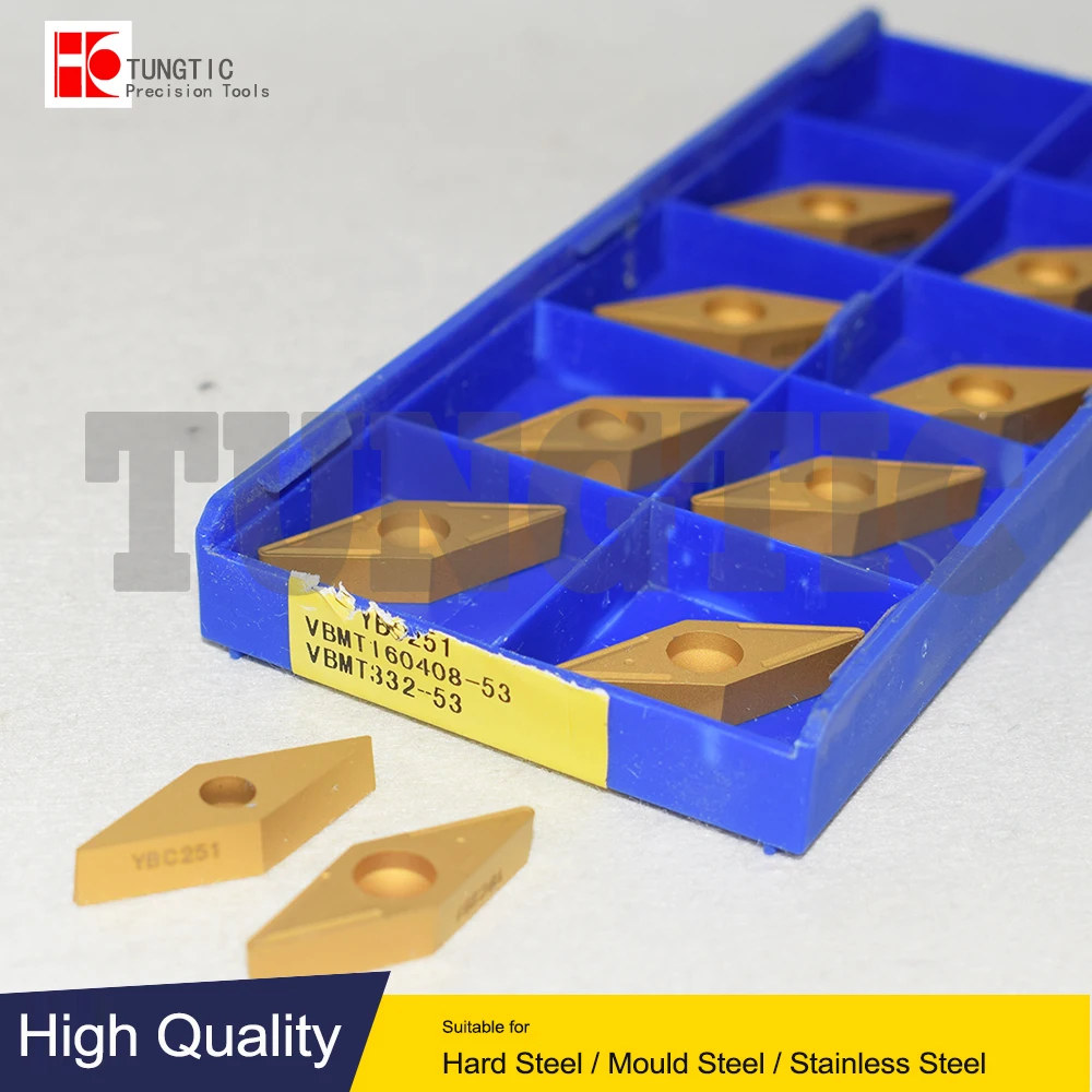 

VBMT160408-53 YBC251 Milling Cutter CNC Insert Lathe Cutting Tool Lathe Machining Metal Turning Tools VBMT 160408 VBMT160408