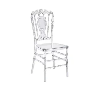 100 шт., прозрачные стулья с короной, Chiavari, свадебные стулья из смолы, стул тиффани с прищепкой для улицы, свадьбы, вечевечерние НКИ, встреч