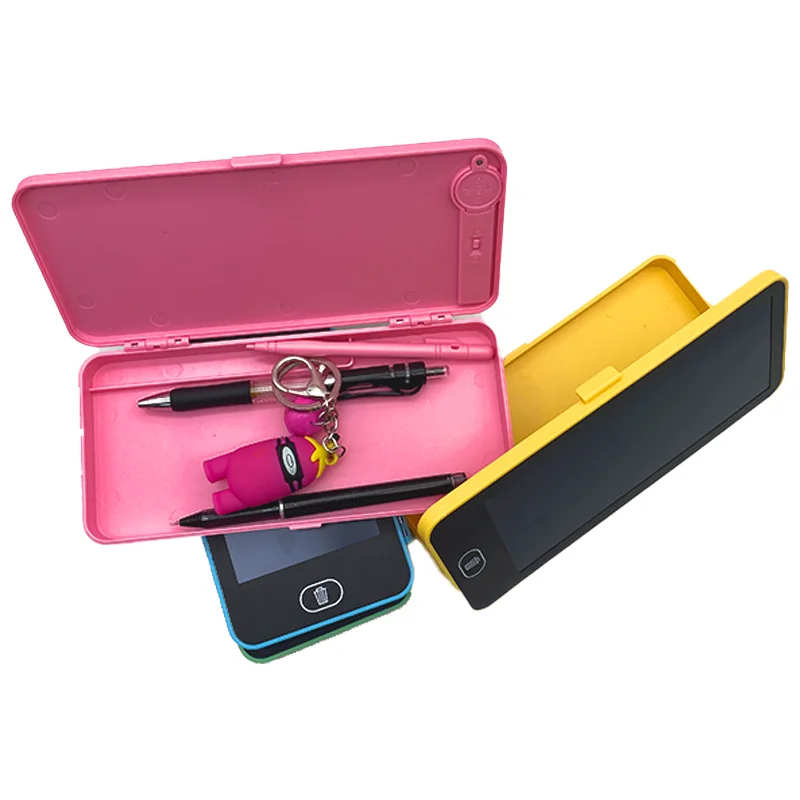 2 in 1 Stationery case Drawing Tablet,LCD Children Doodle Board Writing Tablet,Erasable Reusable Toddler Graffiti Handwrite Pad