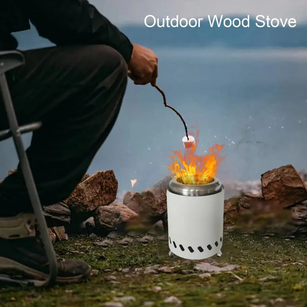 

Controls for Wood Stove Efficient Safe Stainless Steel Tabletop Flame Pit for Camping Patio Winter Firepit with Wood Stove