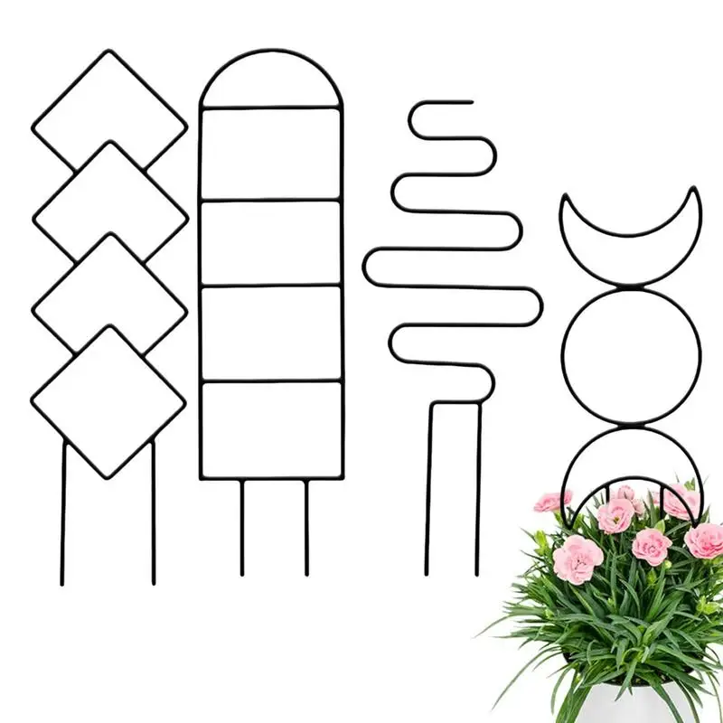 

Small Trellis 4 Pieces Small Metal Trellis For Climbing Plants Indoor Cute DIY Potted Plant Support Climbing Trellis For Plant