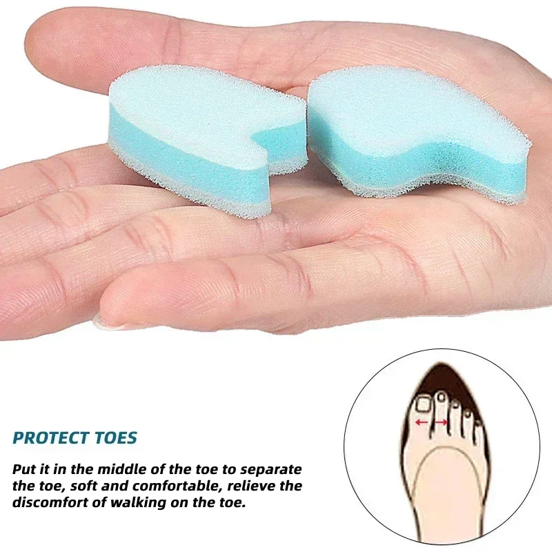 네일 Foam Sponge Hammer Prevent Friction Corrector Separators Bunion Corns Pain Relief Toe Spacer Overlapping Foot Care Tools