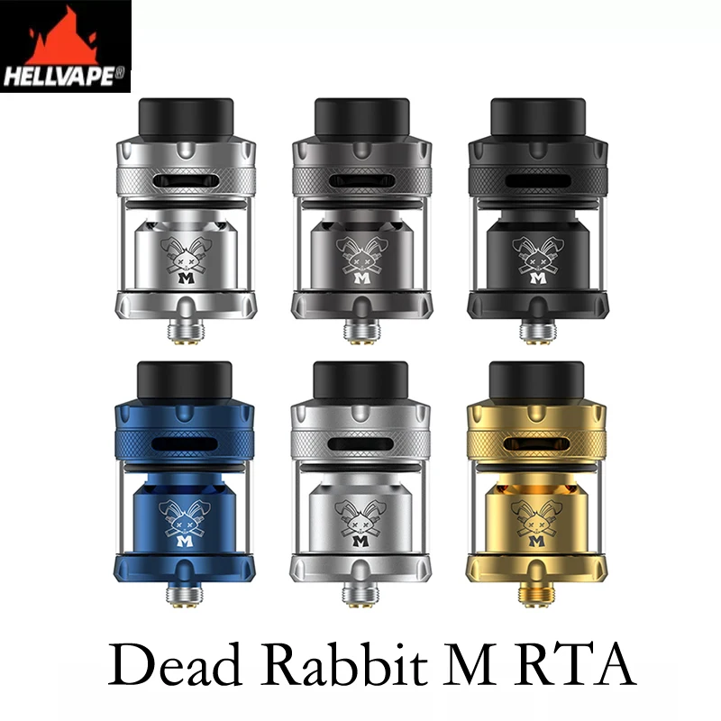 

Original Hellvape Dead Rabbit M RTA Tank 3ml/4.5ml Top Filling Vape KA1 SS316L Meshed Wire Electronic Cigarette Atomizer Tank