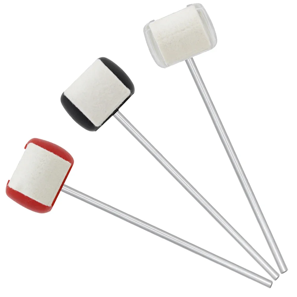 

Drum Pedal Beater Hammer Felt with Rod Percussion Instrument Replacement Parts Hammer Head Foot Pedal Beater Mallet