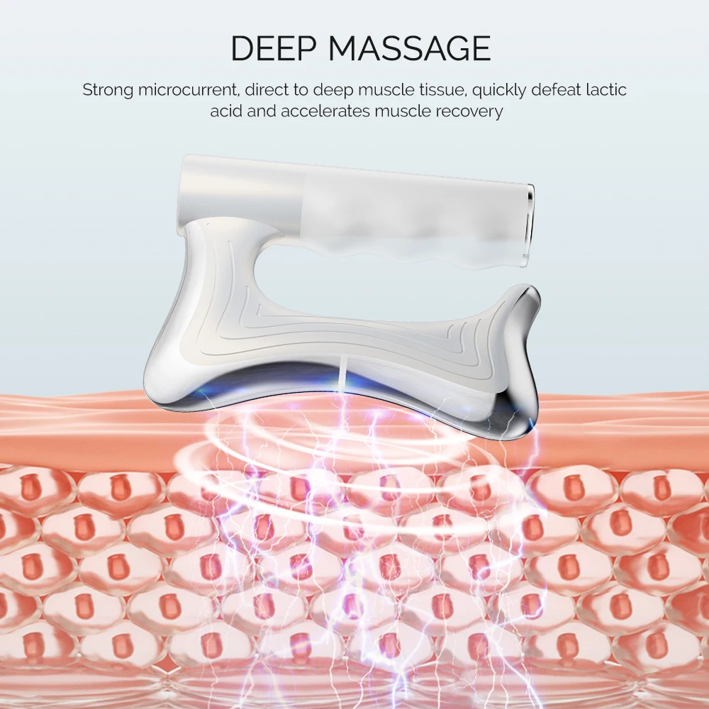 Electric Fascia Scraper Micro Current Compression Muscle 10500RPM Vibration Relaxation Massager Body Shaping Massage Knife 3
