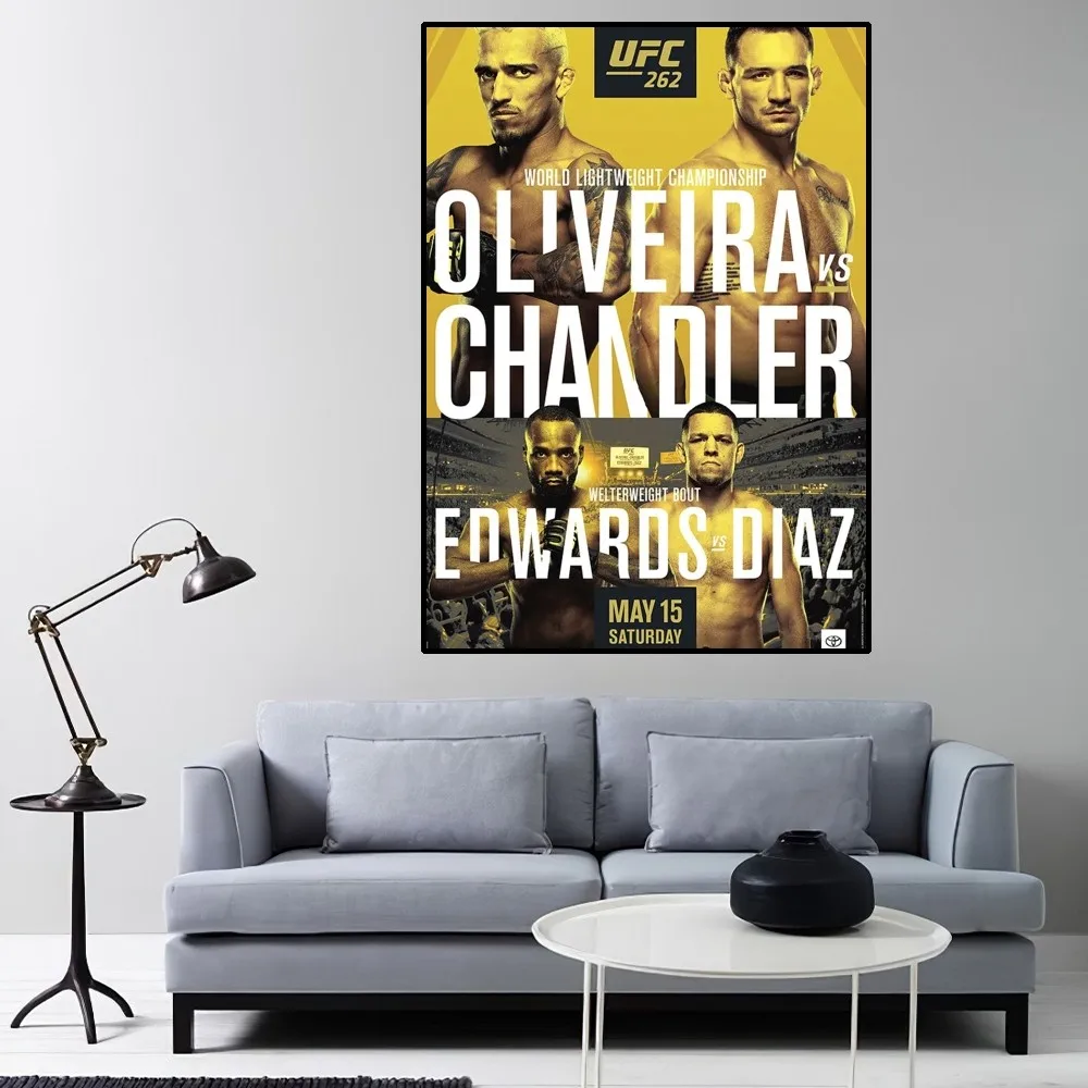 U-Ultimate Fighting Championship UFC Poster Home Room Decor Livingroom Bedroom Aesthetic Art Wall Painting Stickers poster prints diy poster sticker