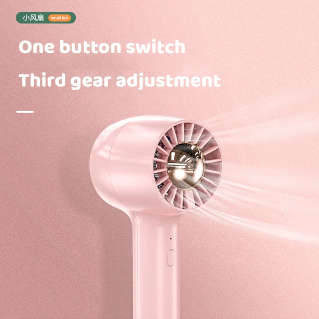 Usb Mini Kézi Ventilátor Néma Turbina Kis Zseb Hordozható 2000 Mah Erős Nyári Hűtőventilátor Asztali Levél Nélküli Elektromos - Image 2