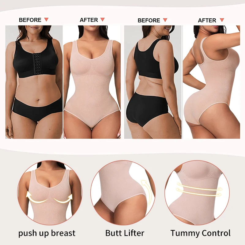 Bodysuit Shapewear for Women Sexy Body Shaper Waist Trainer Butt